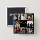 Beste Oma je 4 Foto Collage Spaß Keepake Button (Vorne & Hinten)