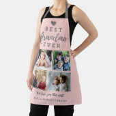 Beste Oma je 4 FotoCollage Grau Pink Schürze (InSitu)