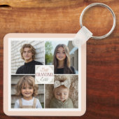 Beste Oma je 4 FotoCollage Schlüsselanhänger (Rückseite)