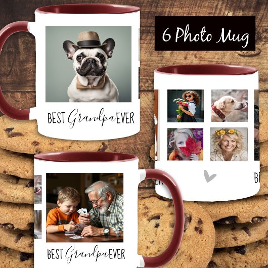 Beste Oma je 6 FotoCollage weiß Tasse