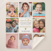 Beste Oma je 8 Foto Collage Großmutter Sherpadecke (Vorderseite)