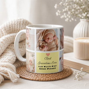 Beste Oma je 8-Foto Collage Kaffeetasse