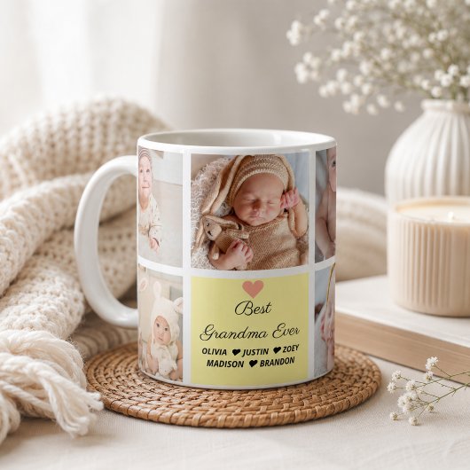 Beste Oma je 8-Foto Collage Kaffeetasse