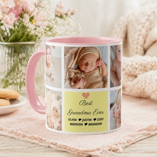 Beste Oma je 8-Foto Collage Kaffeetasse