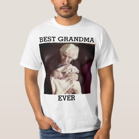 Beste Oma je benutzerdefiniertes Foto Erstellen Si T-Shirt (Vorderseite)