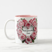 Beste Oma je Blumenrosa Zweifarbige Tasse (Links)