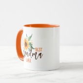 Beste Oma je Blütenblüte Personalisiert Tasse (Vorderseite Links)