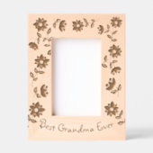 Beste Oma je Boho Floral Geätzte Rahmen (Vorderseite)