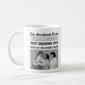 Beste Oma je Custom Foto Newspaper Headline Kaffeetasse (Links)