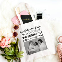 Beste Oma je Custom Foto Newspaper Headline