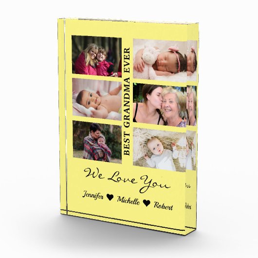 Beste Oma je Custom Fotos Großkinder Name (Rechts)