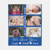 Beste Oma je Custom Fotos Großkinder Name Fleecedecke (Vorderseite)