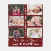 Beste Oma je Custom Fotos Großkinder Name Fleecedecke (Vorderseite)