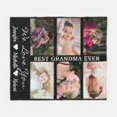 Beste Oma je Custom Fotos Großkinder Name Fleecedecke (Vorderseite (Horizontal))