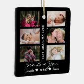 Beste Oma je Custom Fotos Großkinder Name Keramikornament (Rechts)