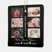 Beste Oma je Custom Fotos Großkinder Name Keramikornament (Links)