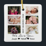 Beste Oma je Custom Fotos Großkinder Name Keramikornament<br><div class="desc">Dieses Ornament hat eine einfache Collage Vorlage,  wo Sie Ihre 6 Lieblings-Großmutter und Enkel-Bilder hochladen können. Dies ist das ideale Geschenk,  um Ihre Liebe für Ihre Oma zu zeigen. Sie können zu Weihnachten und zu jeder anderen Gelegenheit Geschenke,  um Ihre Liebe zu Ihrem Nana ausdrücken.</div>