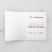 Beste Oma je Elegante Bouquet niedlicher Hund Karte (Innenseite)