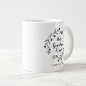 Beste Oma je Familie Blumenkraut Jahr Schwarz Jumbo-Tasse (Vorderseite Rechts)