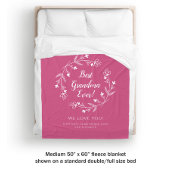 Beste Oma je Familie Sake Großkinder Pink Fleecedecke