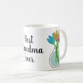 Beste Oma je Floral Kaffeetasse (VorderseiteRechts)