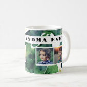 Beste Oma je Foto Collage Aquarell-Blätter Kaffeetasse (VorderseiteRechts)