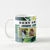 Beste Oma je Foto Collage Aquarell-Blätter Kaffeetasse (Links)