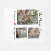 Beste Oma je Foto Collage wir Liebe Sie nennen Fleecedecke (Vorderseite (Horizontal))