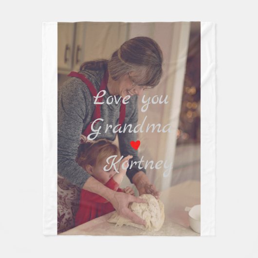 Beste Oma je Foto Collage wir Liebe Sie nennen Fleecedecke (Vorderseite)