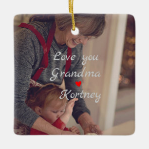 Beste Oma je Foto Collage wir Liebe Sie nennen Keramikornament