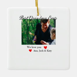 Beste Oma je Foto Collage wir Liebe Sie nennen Keramikornament