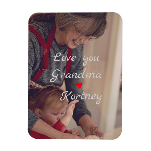 Beste Oma je Foto Collage wir Liebe Sie nennen Magnet (Vertikal)
