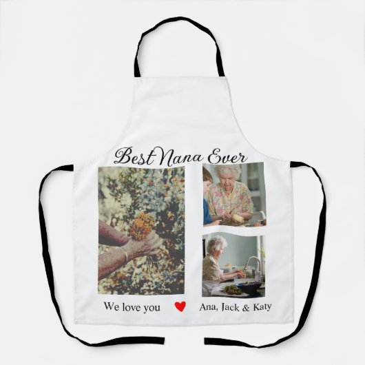 Beste Oma je Foto Collage wir Liebe Sie nennen Schürze (Vorderseite)