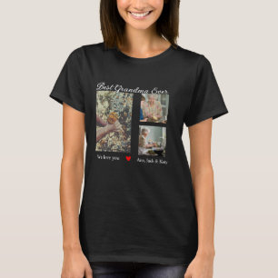 Beste Oma je Foto Collage wir Liebe Sie nennen T-Shirt