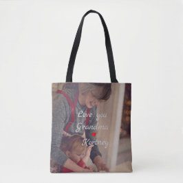 Beste Oma je Foto Collage wir Liebe Sie nennen Tasche
