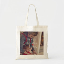 Beste Oma je Foto Collage wir Liebe Sie nennen Tragetasche
