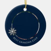 Beste Oma je Foto Keramik Ornament (Vorne)