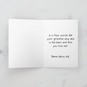 Beste Oma je Foto Vorlage Urlaubskarte (Innenseite)