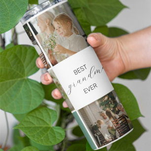 Beste Oma je FotoCollage AQUAMARIN Thermosbecher