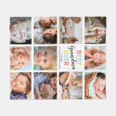 Beste Oma je FotoCollage Fleecedecke (Vorderseite (Horizontal))