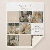 Beste Oma je | FotoCollage | Mocha Sherpadecke (Vorderseite)