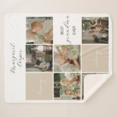 Beste Oma je | FotoCollage | Mocha Sherpadecke (Vorderseite (Horizontal))