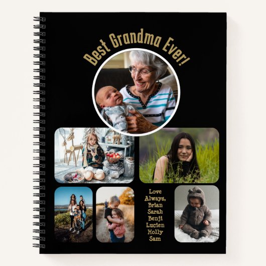 Beste Oma je! FotoCollage Notizblock (Vorderseite)