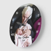 Beste Oma je Fotomaterial erstellen Große Wanduhr (Winkel)