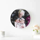 Beste Oma je Fotomaterial erstellen Große Wanduhr (Zuhause)