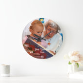 Beste Oma je Fotomaterial erstellen Große Wanduhr (Zuhause)