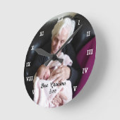 Beste Oma je Fotomaterial erstellen Runde Wanduhr (Winkel)