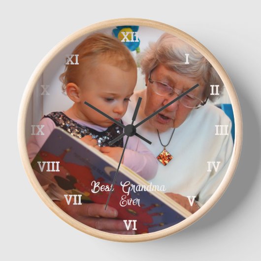 Beste Oma je Fotomaterial erstellen Uhr (Vorderseite)
