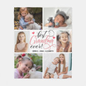 Beste Oma-je-Fotosammlung Fleecedecke (Vorderseite)