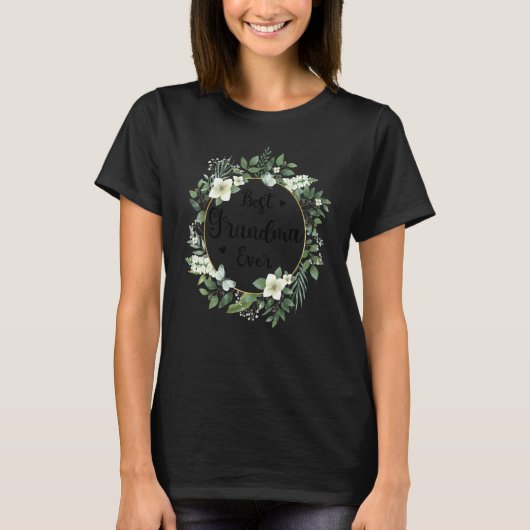 Beste Oma je Frauen Blume Dekoration Oma T-Shirt (Vorderseite)